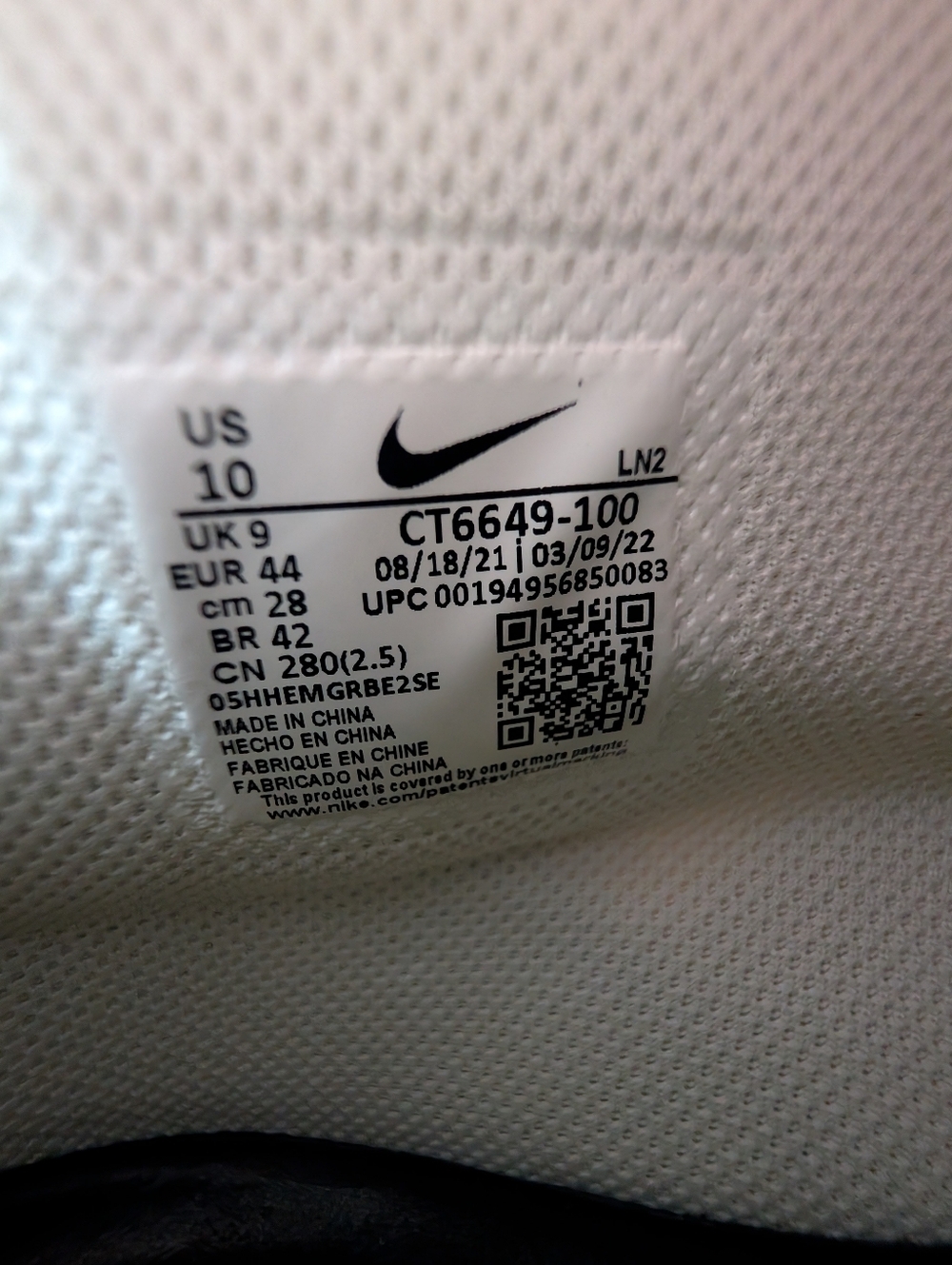 Nike Alpha Menace Pro 3 White Black Football Cleats Mens Size 10 CT6649-100 NEW - Picture 6 of 6